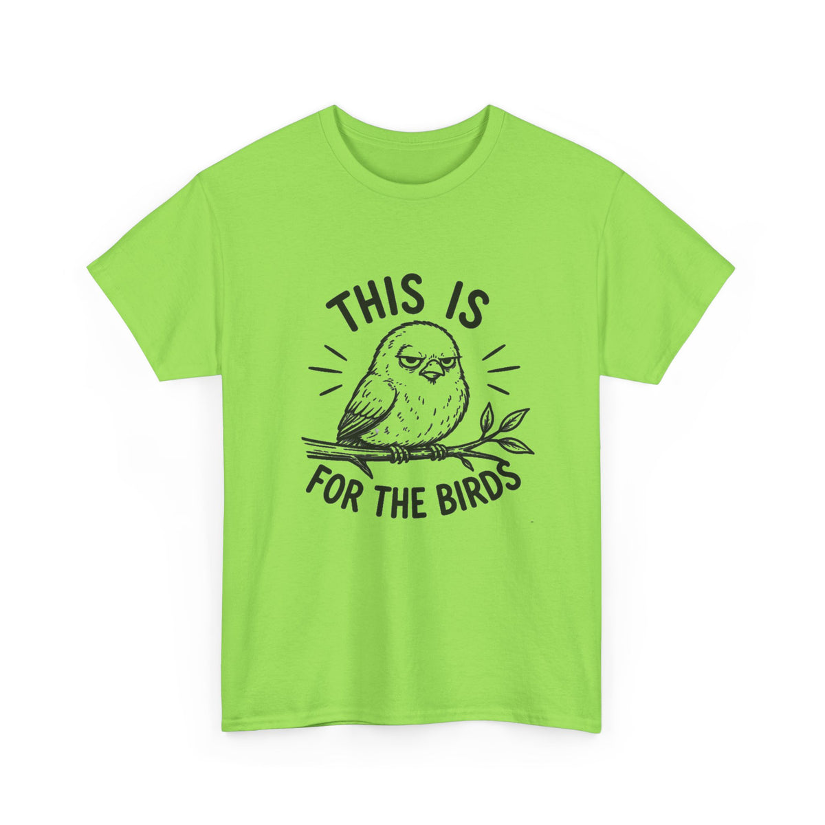 This Is For The Birds T-Shirt — Funny Grumpy Bird Illustration Tee