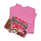 Recycling Plastics Cat Christmas T-Shirt