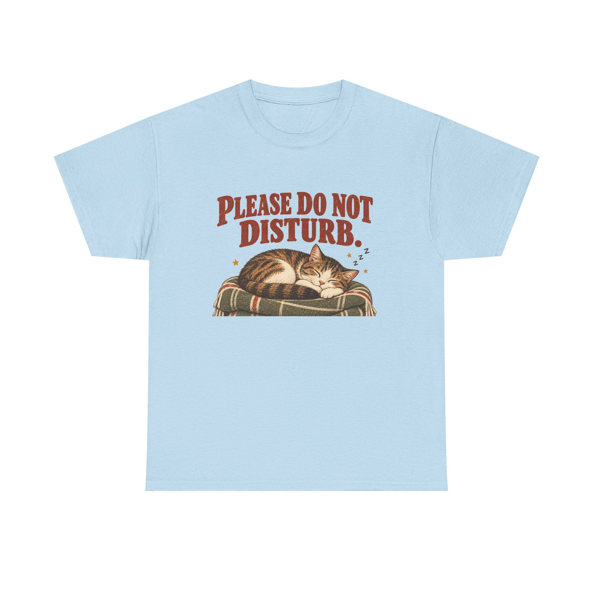 Please Do Not Disturb Cat T-Shirt — Cute Sleeping Cat Tee for Cat Lovers