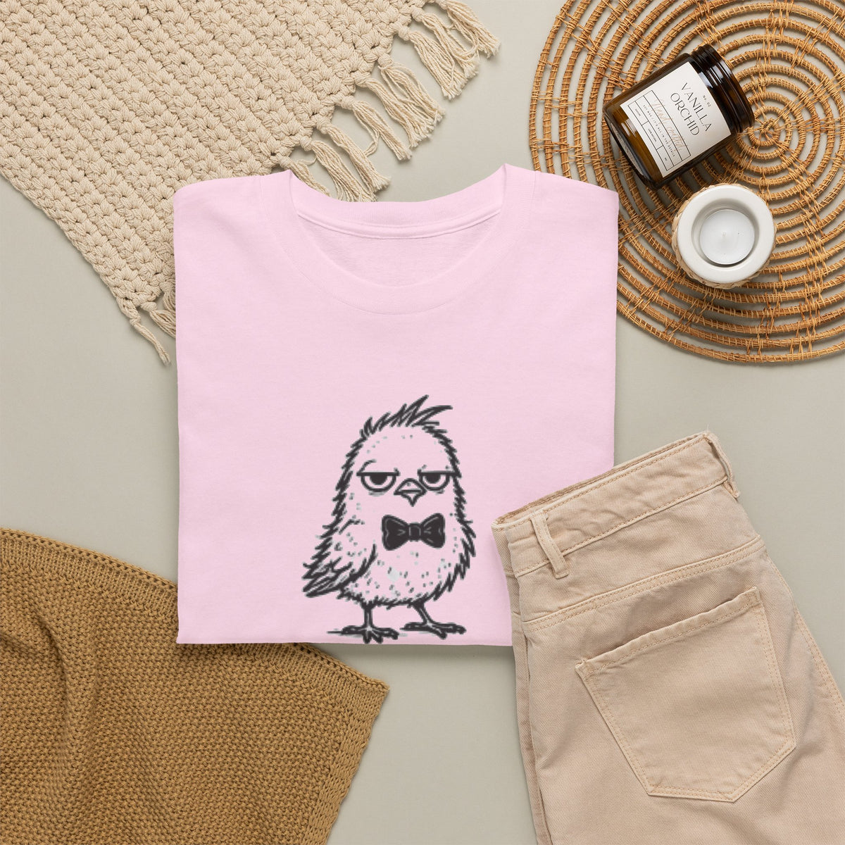 T-Shirt — "Feral But Polite" Funny Bird Graphic Tee