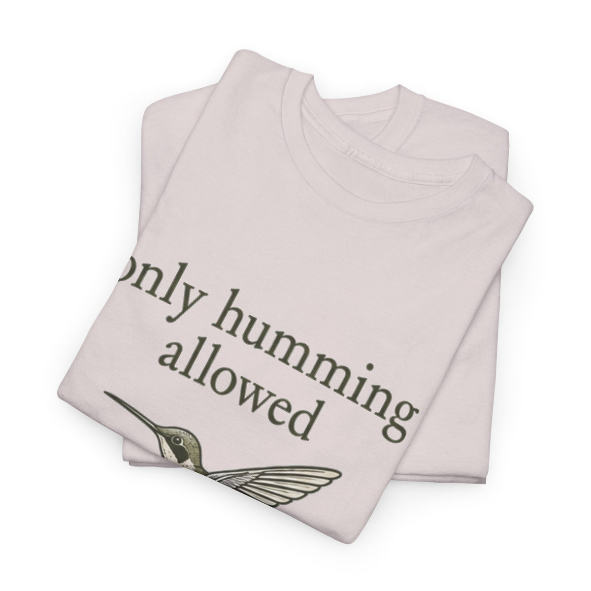 Hummingbird Tee — "only humming allowed" Vintage Bird Graphic Shirt