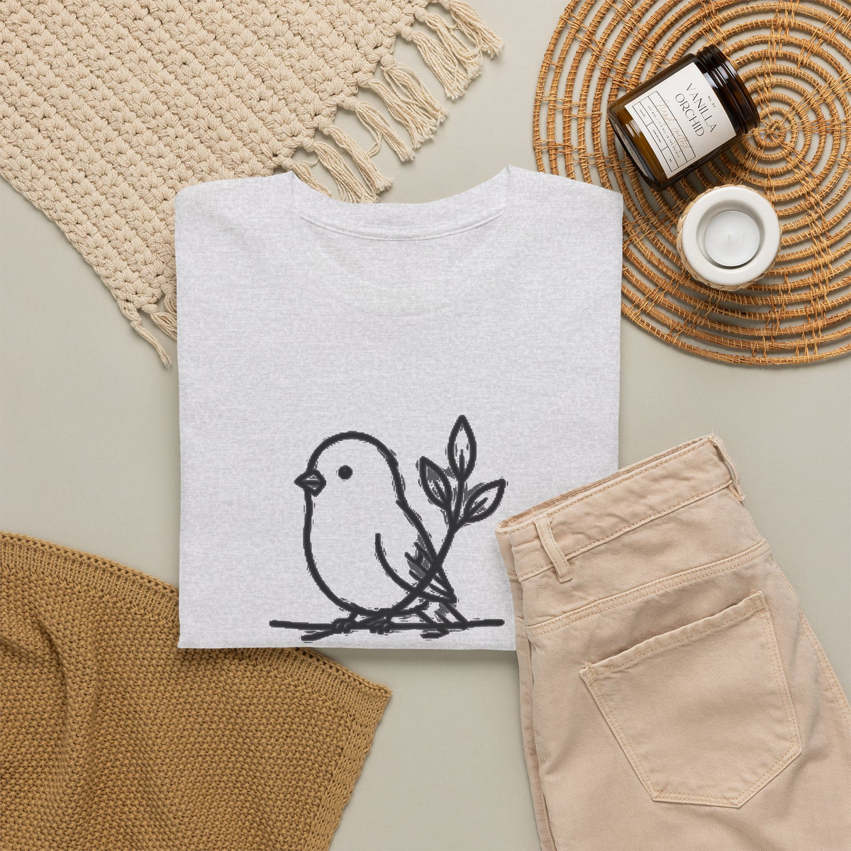 Inspirational Bird T-Shirt — "Grow Through What You Go Through" Motivational Tee
