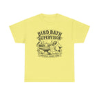Bird Bath Supervisor T-Shirt — 'Everyone Remain Calm' Vintage Garden Tee
