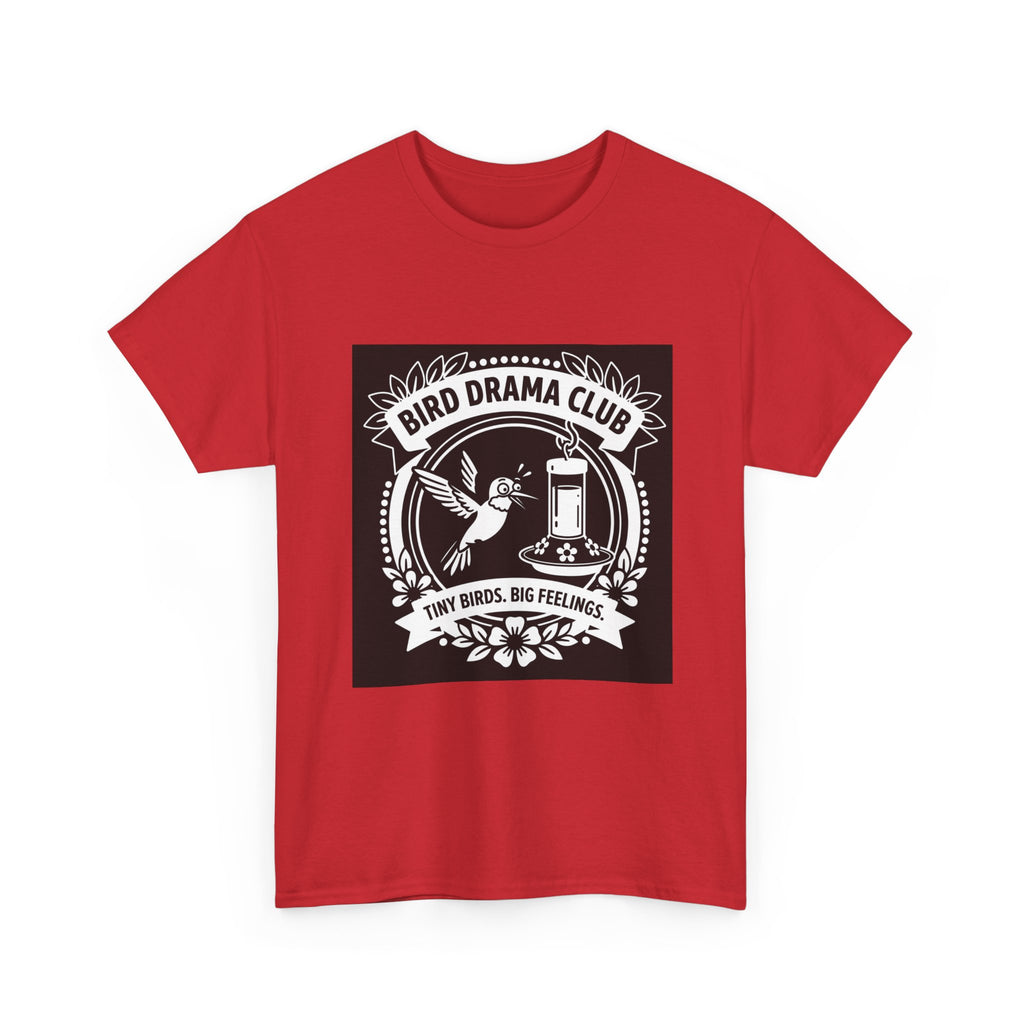Bird Drama Club T-Shirt — "Tiny Birds, Big Feelings" Graphic Tee
