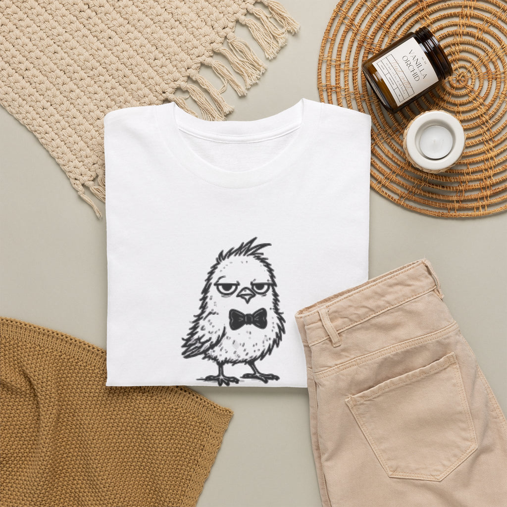 T-Shirt — "Feral But Polite" Funny Bird Graphic Tee