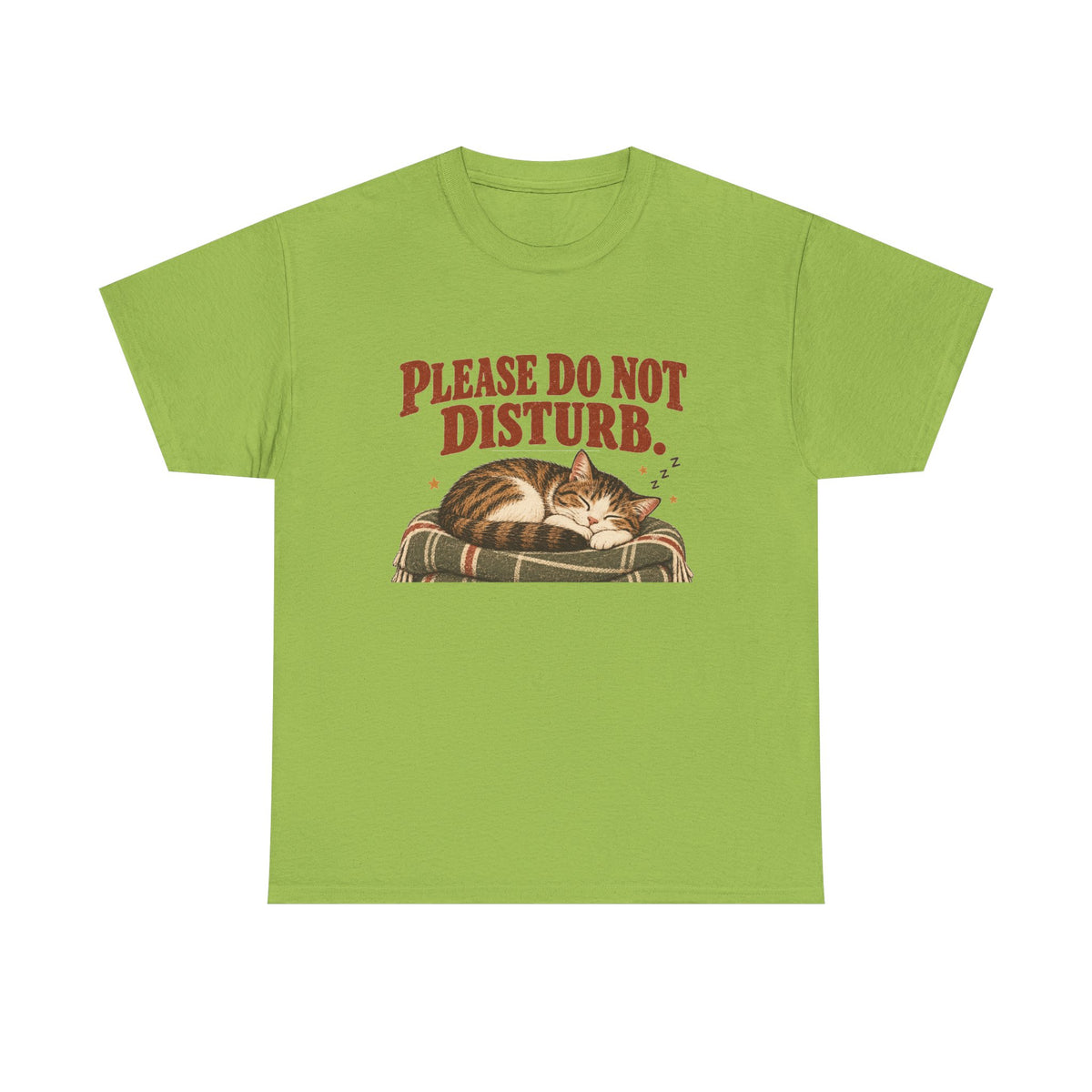 Please Do Not Disturb Cat T-Shirt — Cute Sleeping Cat Tee for Cat Lovers