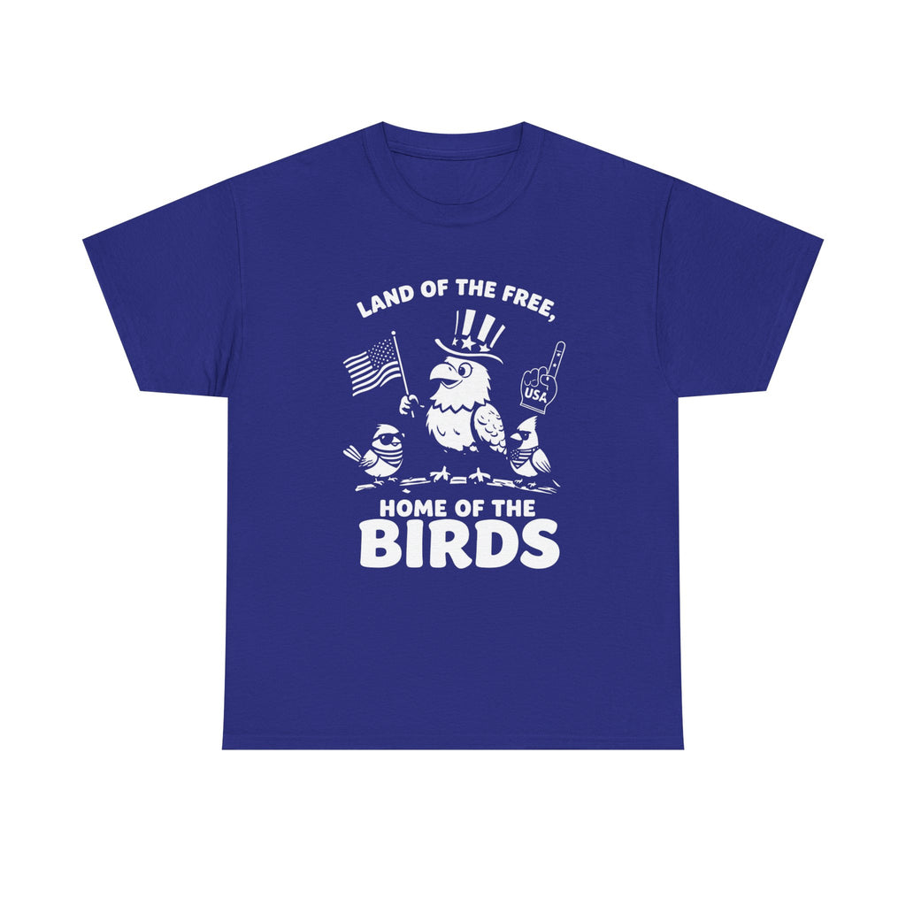 Land of the Free, Home of the Birds T-Shirt — Patriotic Eagle & Chick Tee