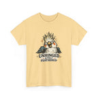 Unhinged & Fully Feathered Tee — Funny Cockatiel Bird Graphic T-Shirt
