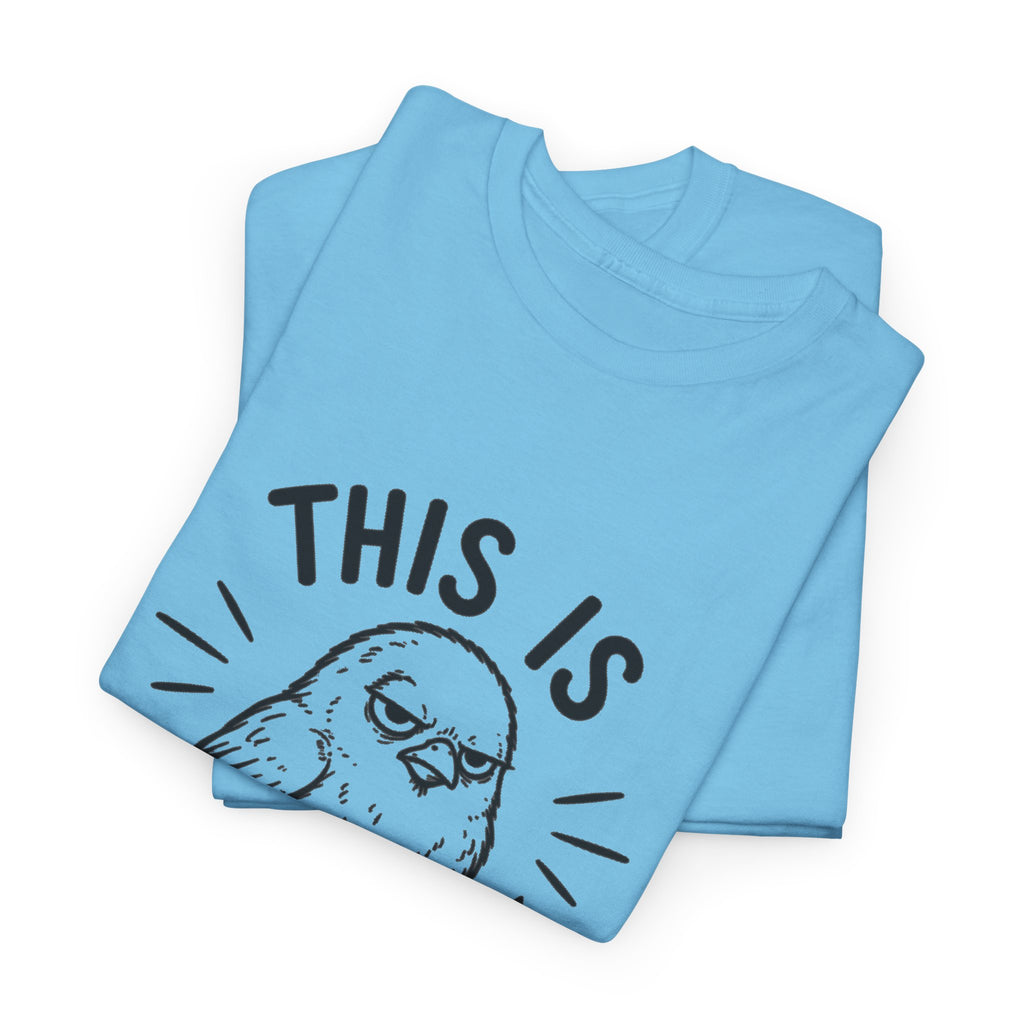 This Is For The Birds T-Shirt — Funny Grumpy Bird Illustration Tee