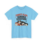 Cat T-Shirt — "Today's Plan: Ignore Everyone" Funny Lazy Cat Tee