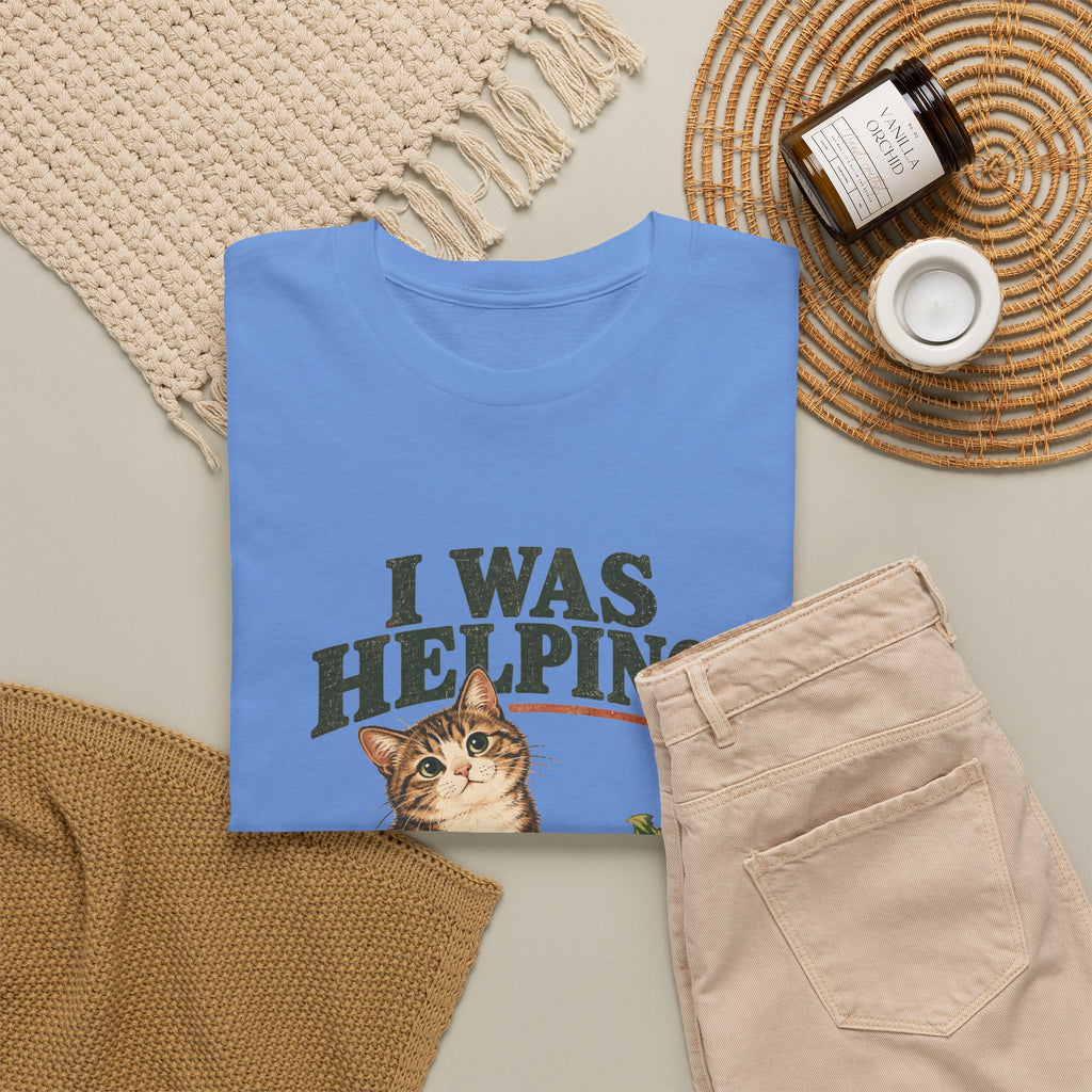 Cat “I Was Helping” T‑Shirt