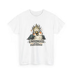 Unhinged & Fully Feathered Tee — Funny Cockatiel Bird Graphic T-Shirt
