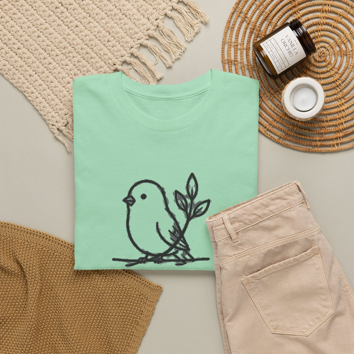 Inspirational Bird T-Shirt — "Grow Through What You Go Through" Motivational Tee