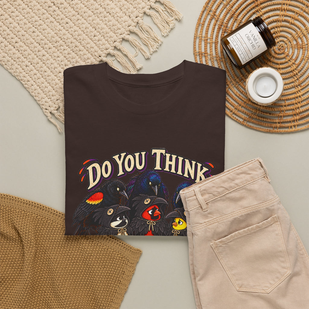 Do You Think They'll Notice? Crow Crows Graphic Tee — Halloween Autumn Tee