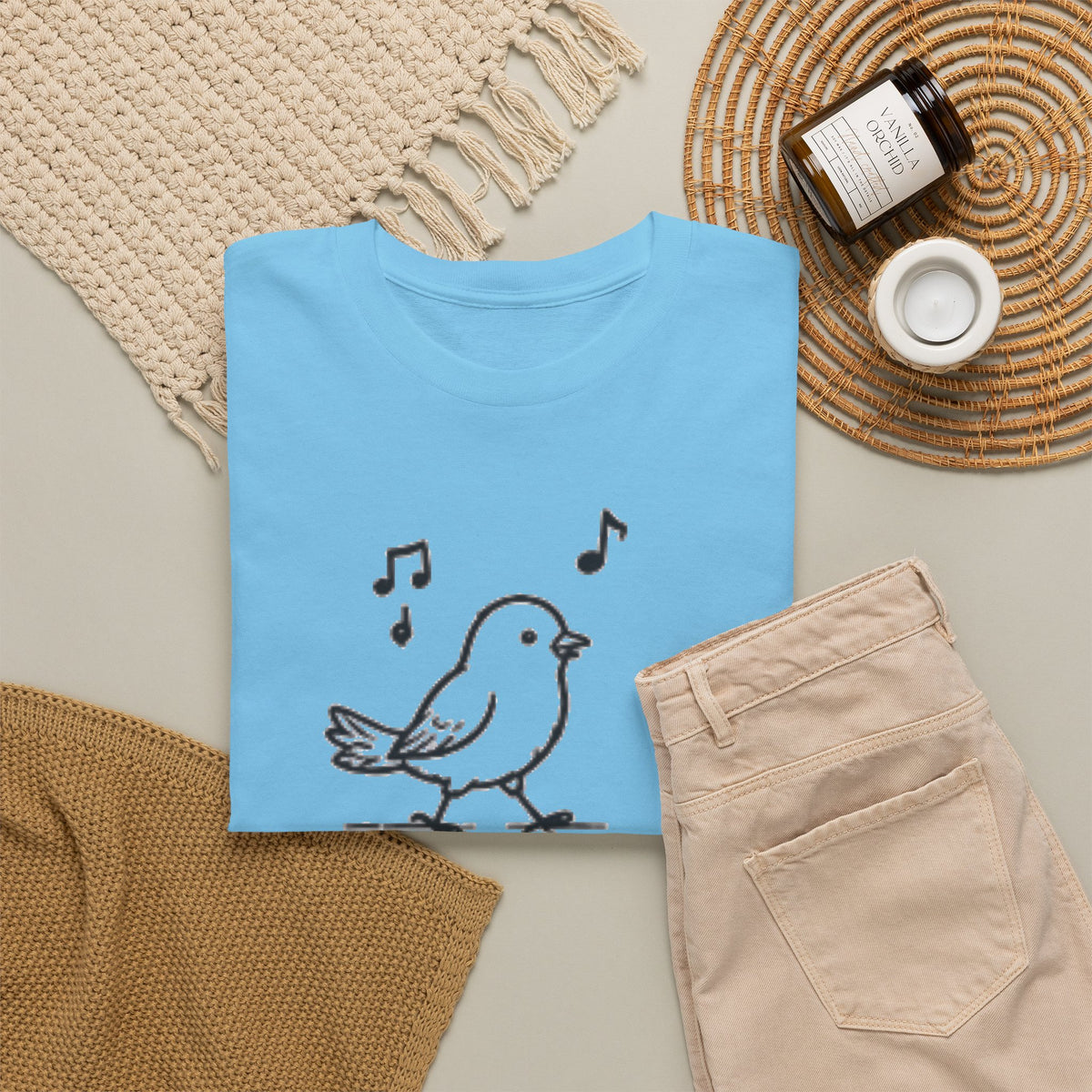 Bird Graphic Tee — "Good Days Are For Chirping" Cute Positive T-Shirt
