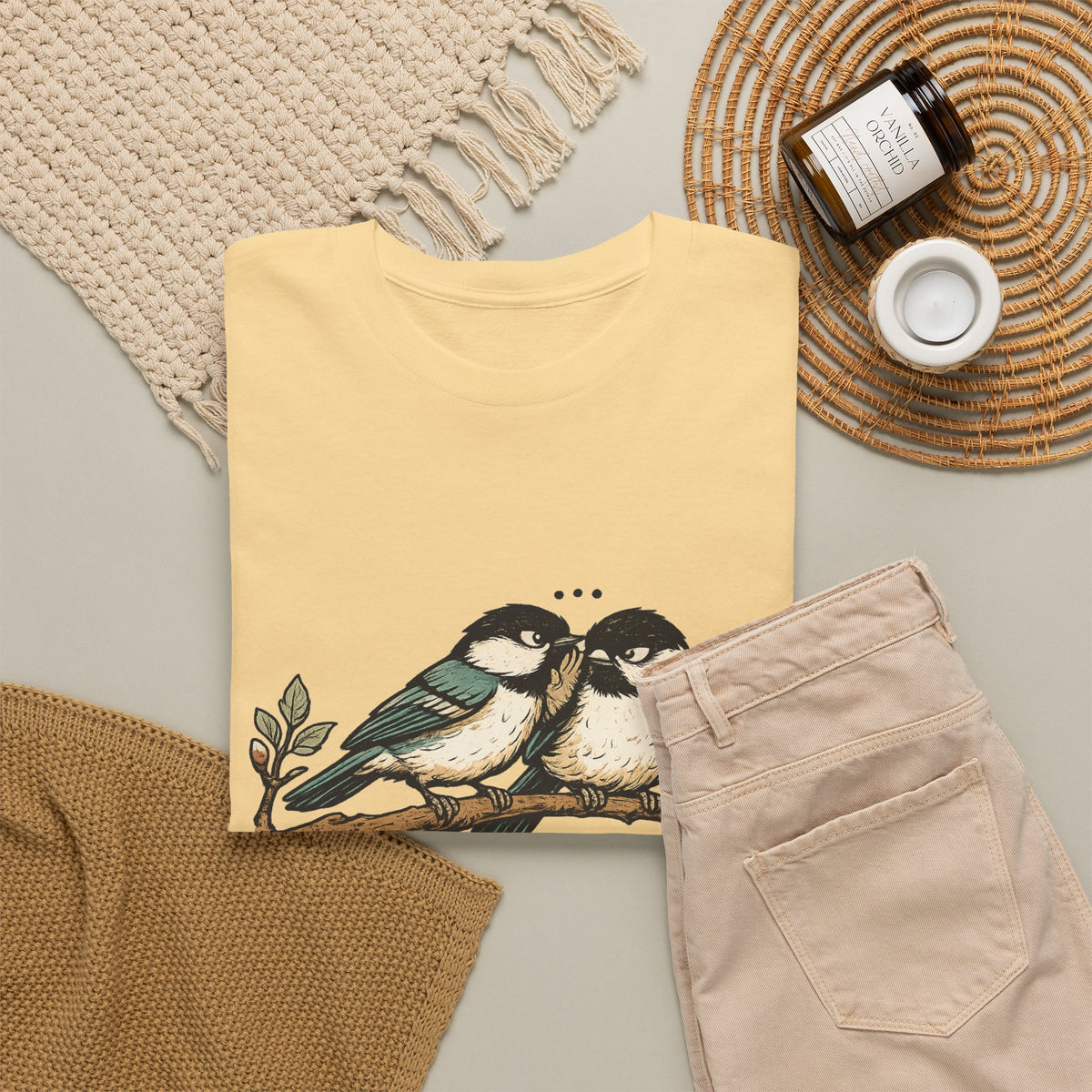 Birds on a Branch T-Shirt — Cute Pairing Songbird Graphic Tee