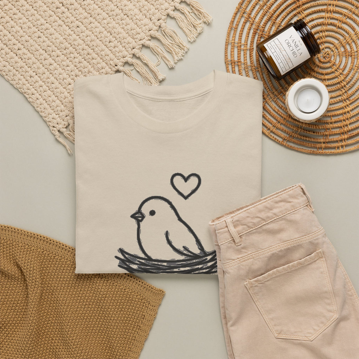 Home Is Where You Roost T-Shirt — Cute Bird Nest Tee