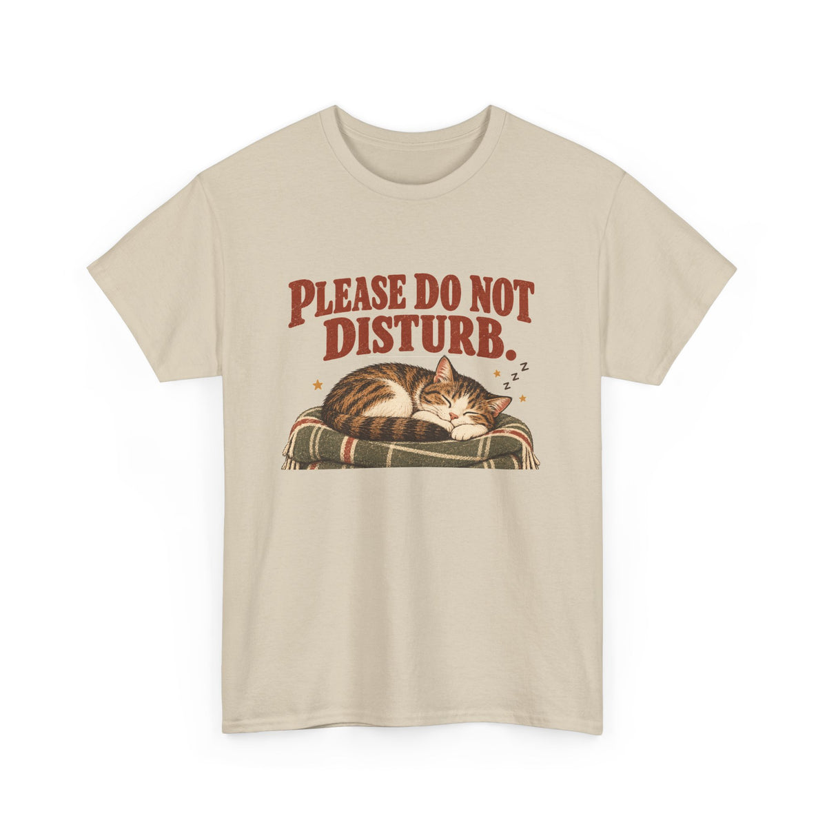 Please Do Not Disturb Cat T-Shirt — Cute Sleeping Cat Tee for Cat Lovers