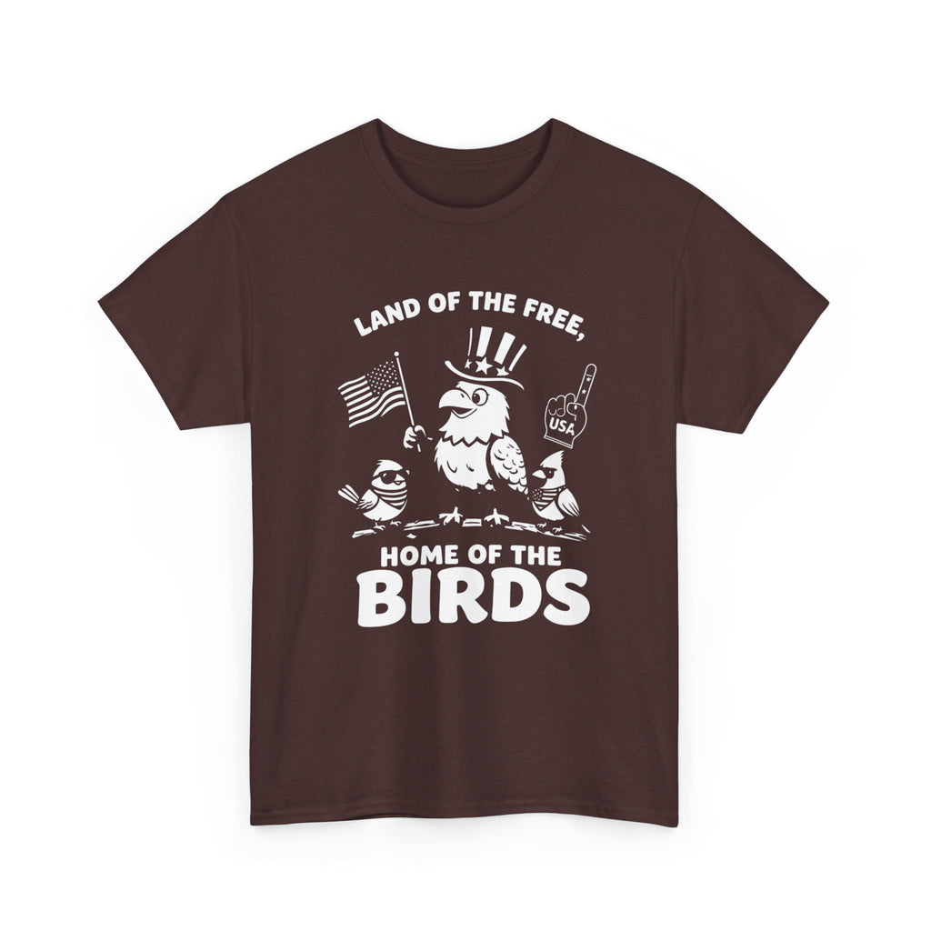 Land of the Free, Home of the Birds T-Shirt — Patriotic Eagle & Chick Tee
