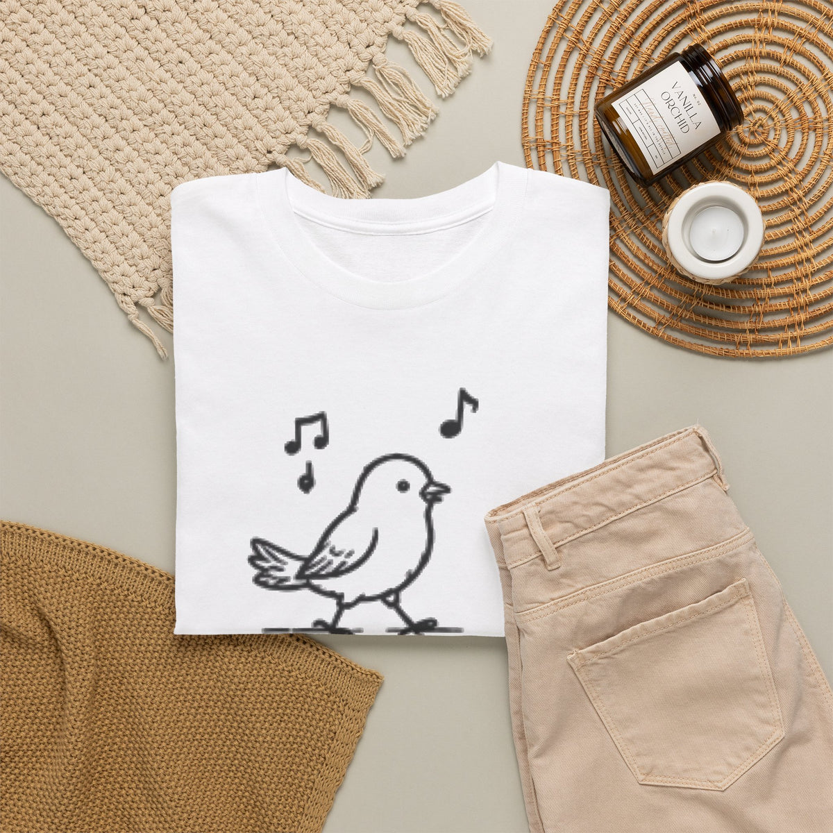 Bird Graphic Tee — "Good Days Are For Chirping" Cute Positive T-Shirt