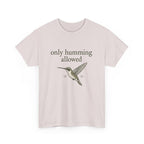 Hummingbird Tee — "only humming allowed" Vintage Bird Graphic Shirt