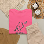 Building Something Soft Tee — Cute Bird Graphic T‑Shirt