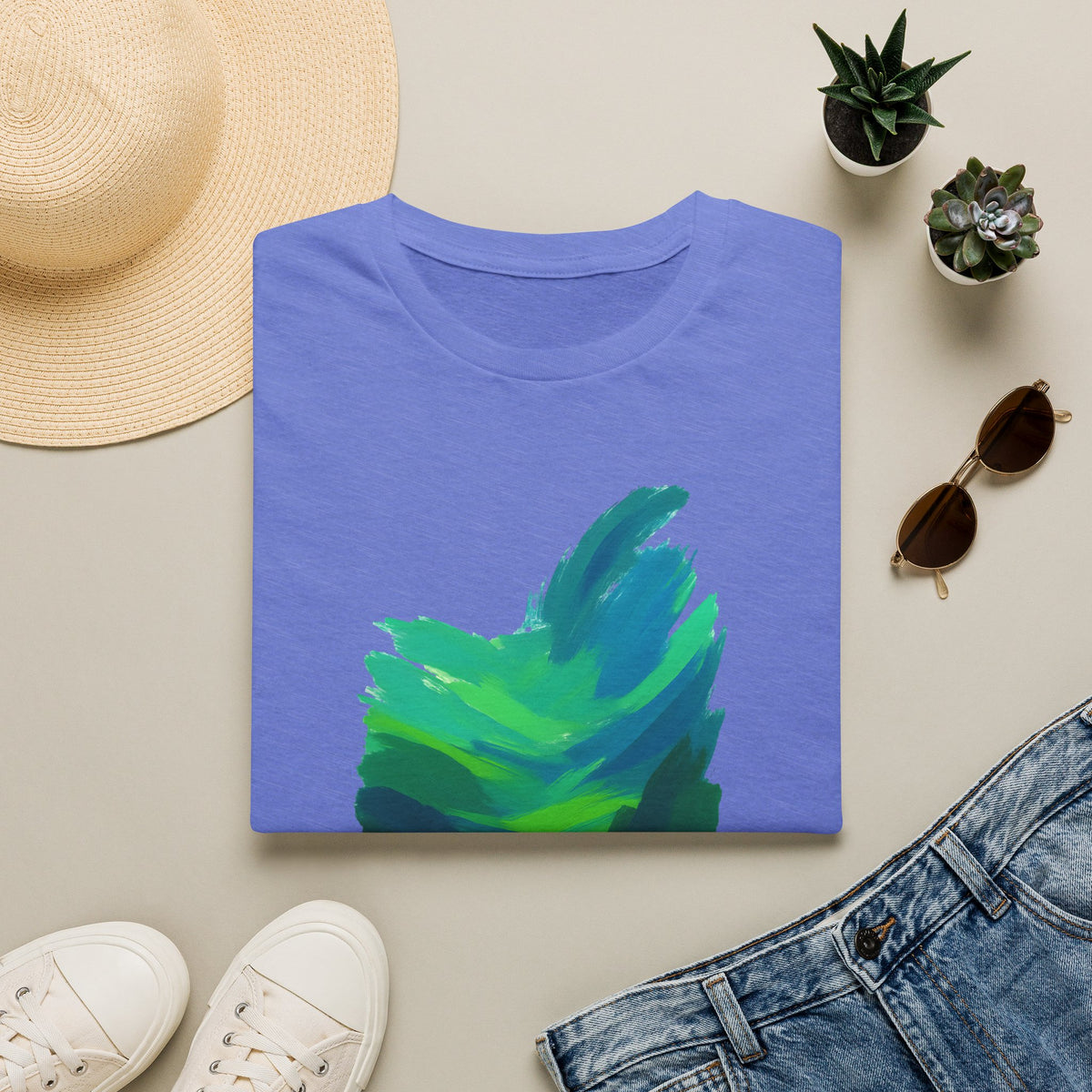 Abstract Green Landscape T-Shirt