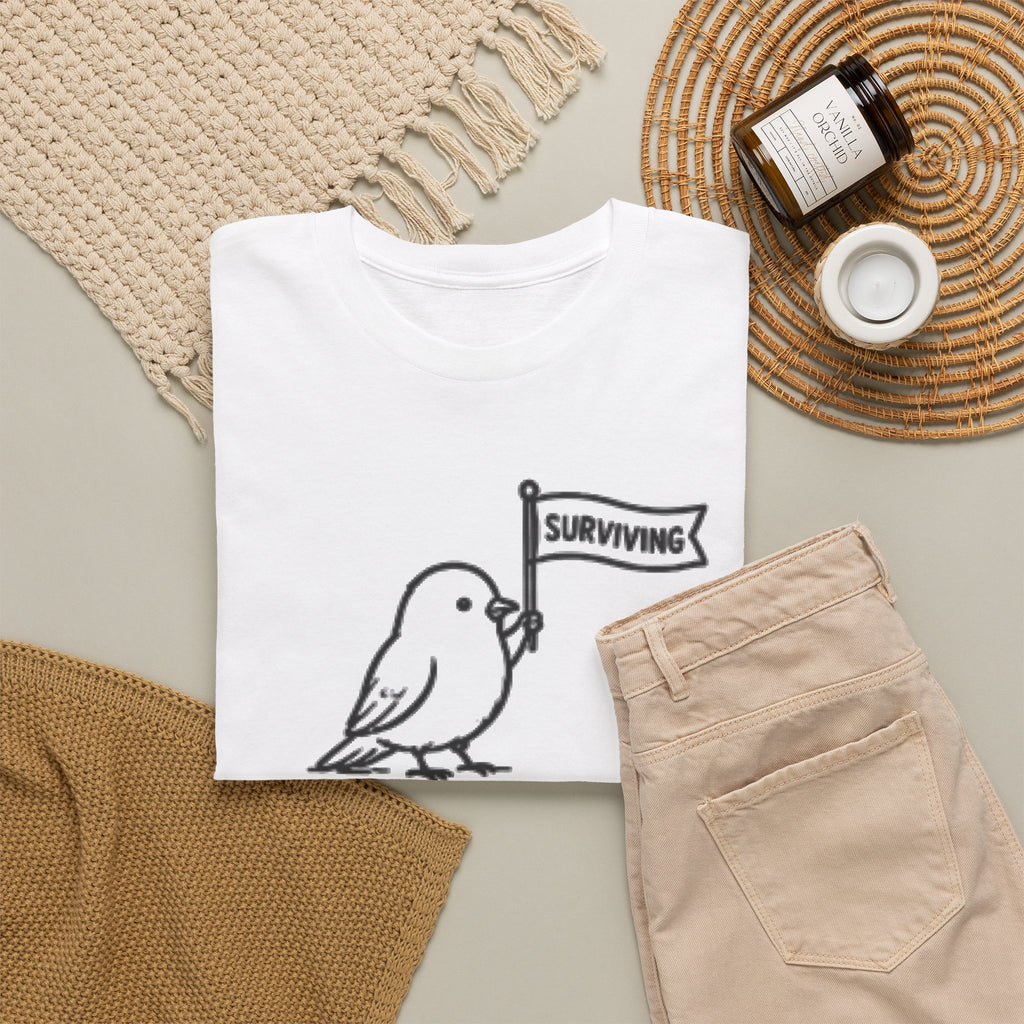 Bird "Surviving on Caffeine and Seeds" Tee