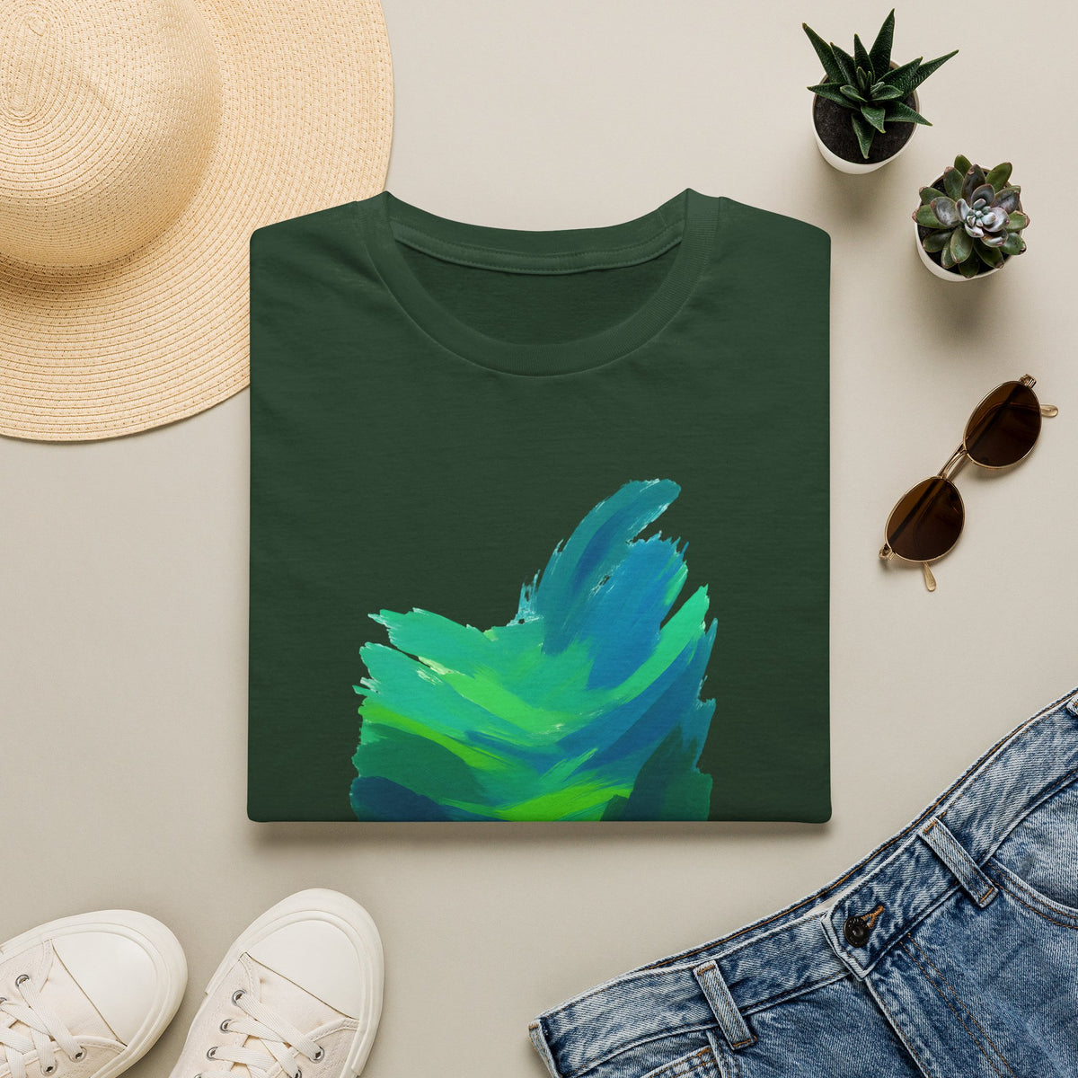 Abstract Green Landscape T-Shirt