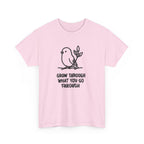 Inspirational Bird T-Shirt — "Grow Through What You Go Through" Motivational Tee