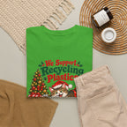Recycling Plastics Cat Christmas T-Shirt