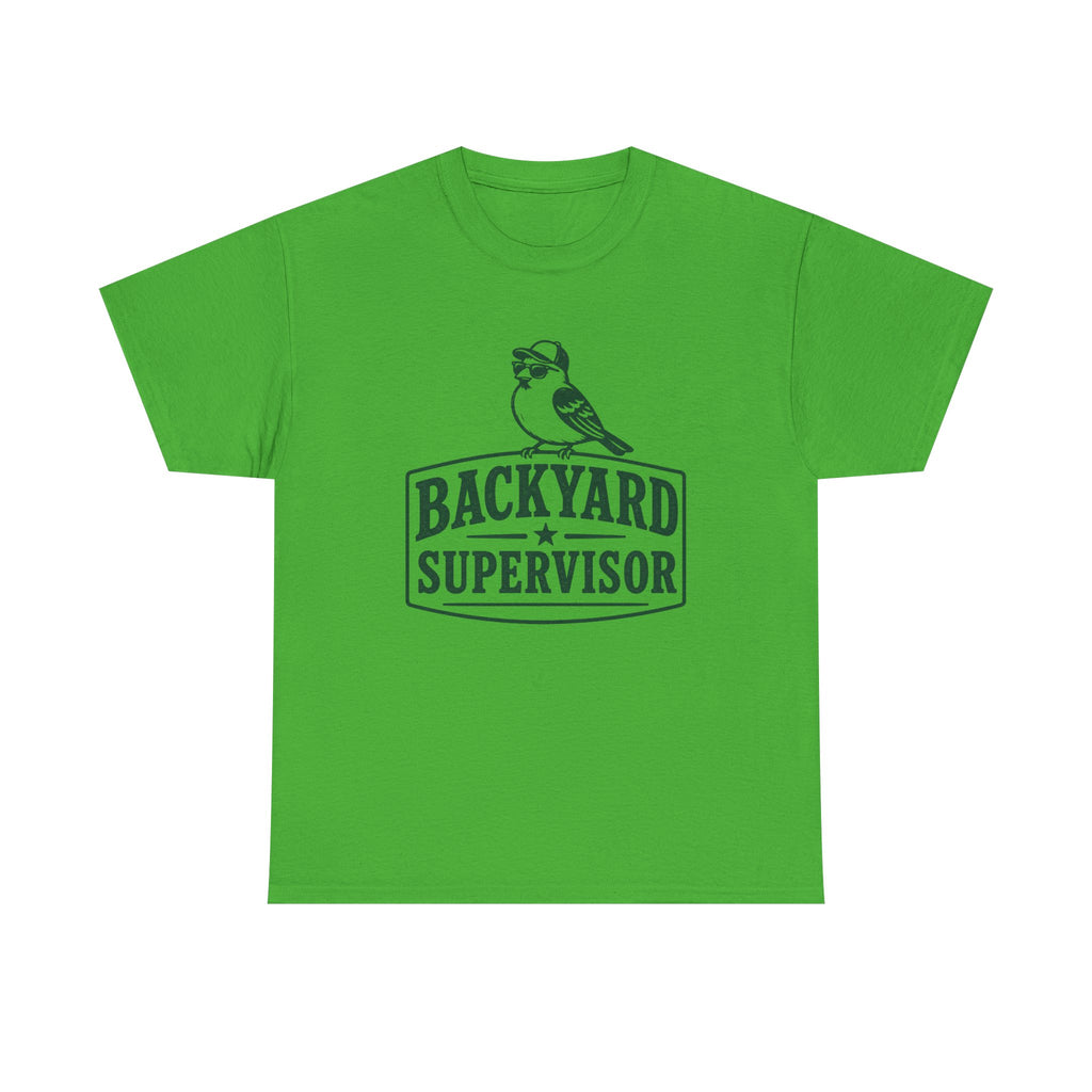 Backyard Supervisor T-Shirt — Birdwatching Garden Graphic Tee