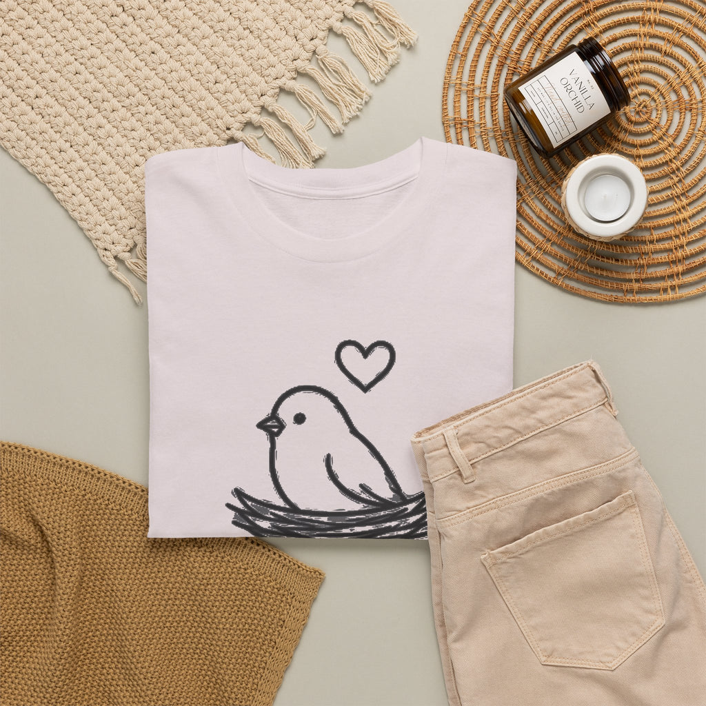 Home Is Where You Roost T-Shirt — Cute Bird Nest Tee