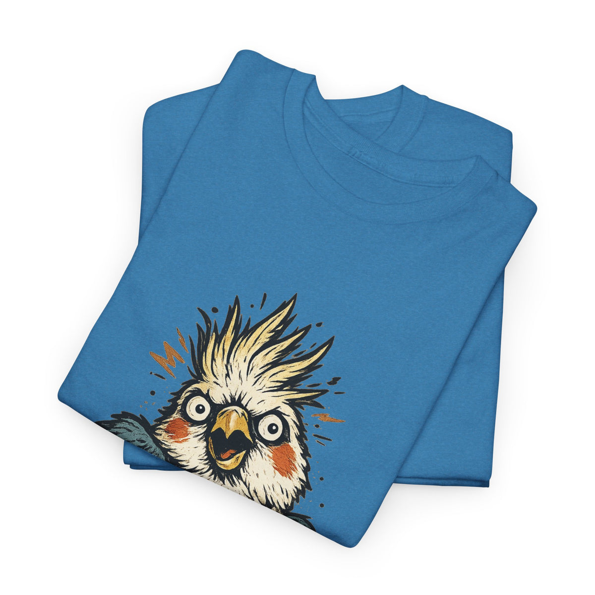 Unhinged & Fully Feathered Tee — Funny Cockatiel Bird Graphic T-Shirt