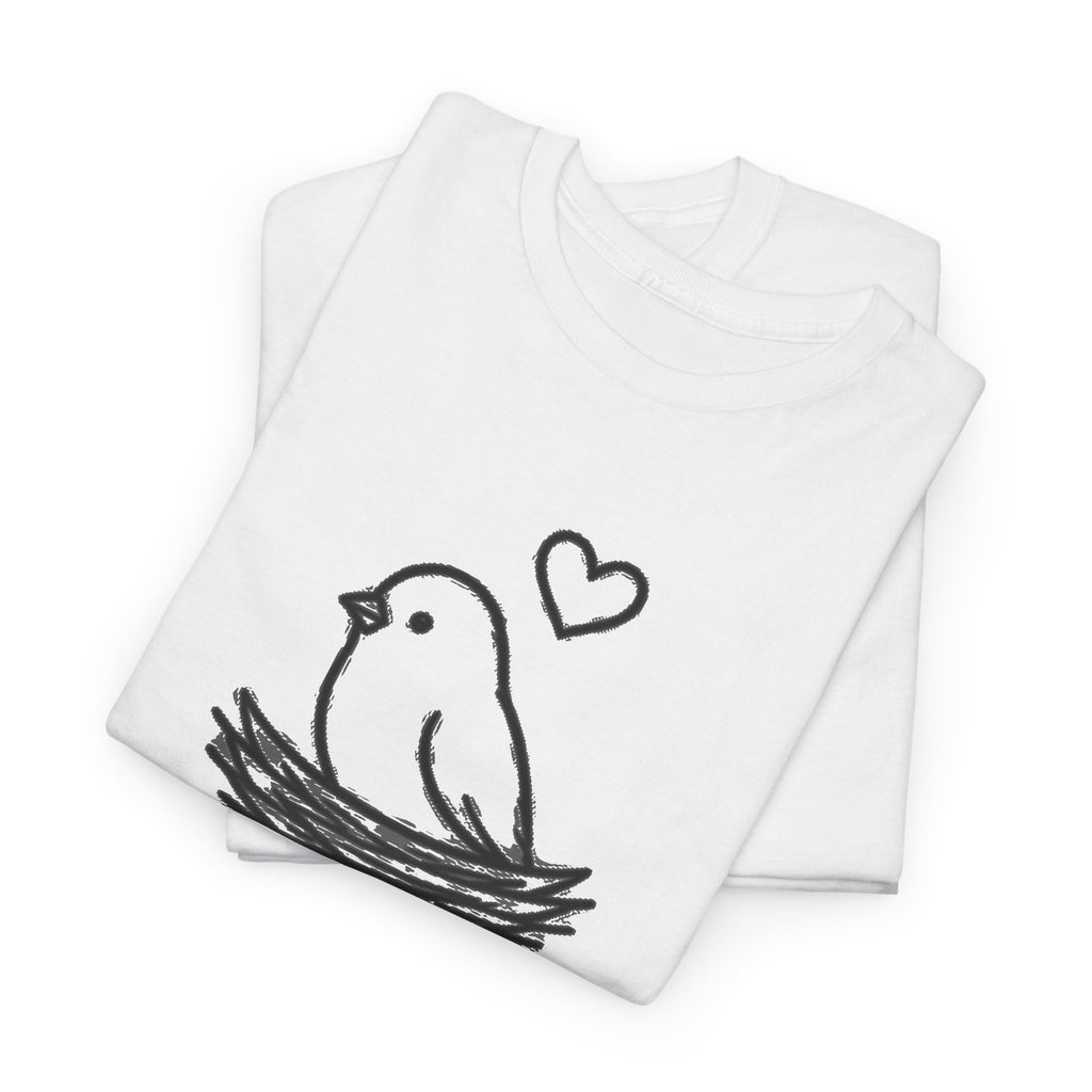 Home Is Where You Roost T-Shirt — Cute Bird Nest Tee