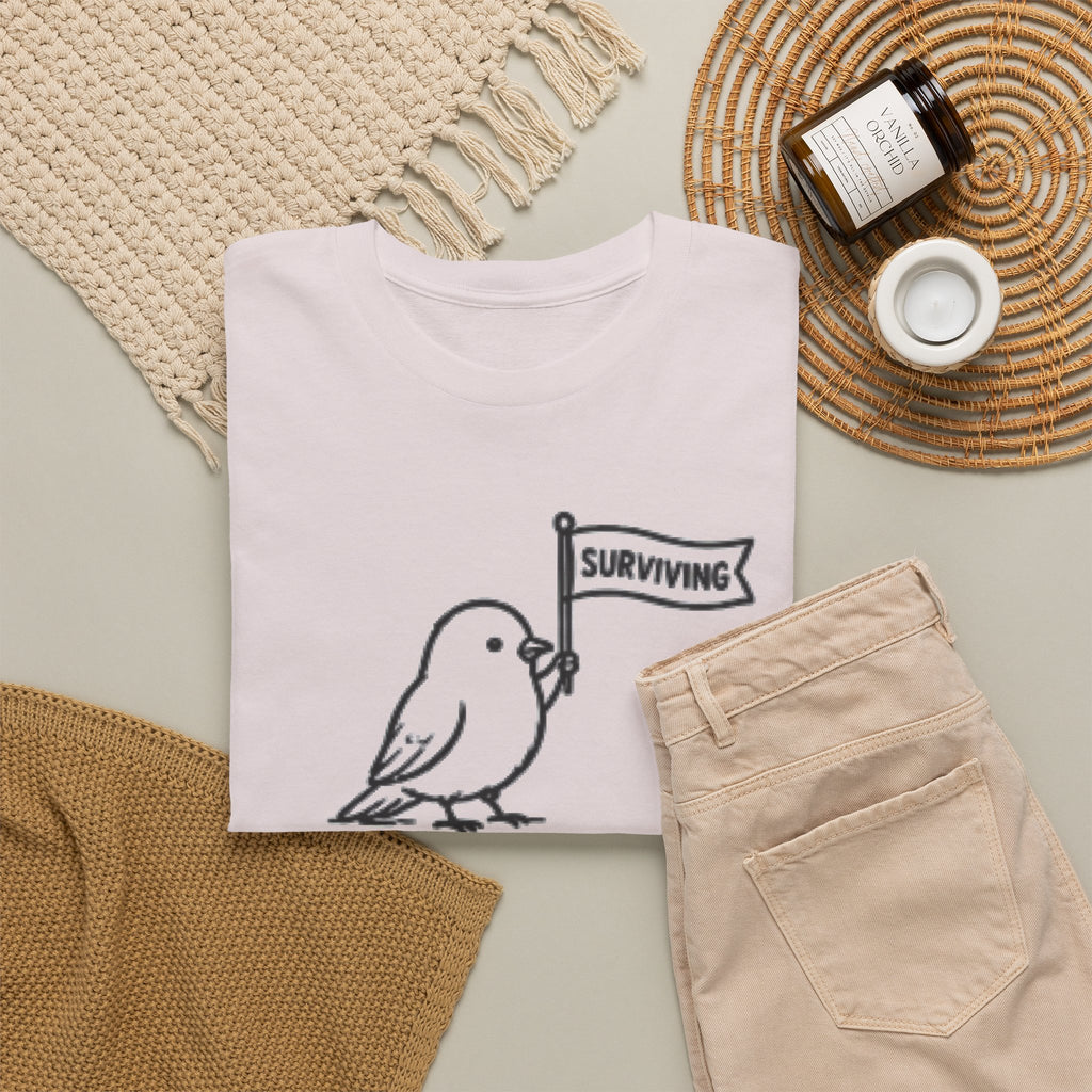 Bird "Surviving on Caffeine and Seeds" Tee