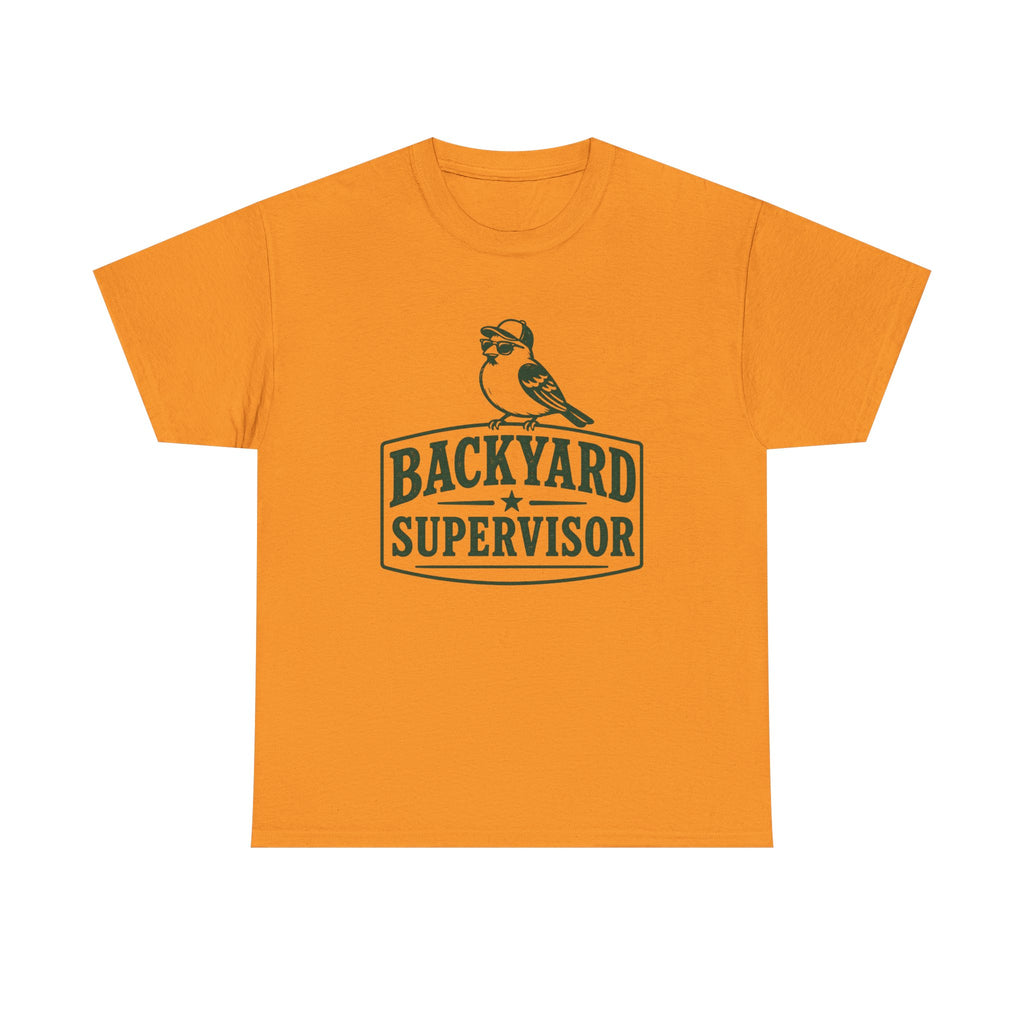 Backyard Supervisor T-Shirt — Birdwatching Garden Graphic Tee