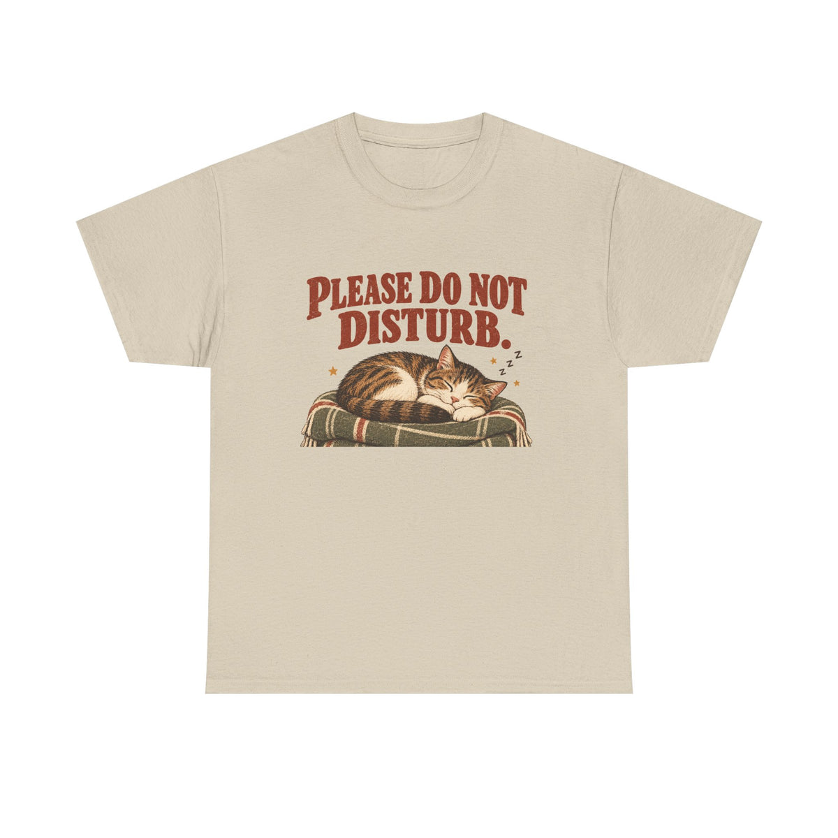 Please Do Not Disturb Cat T-Shirt — Cute Sleeping Cat Tee for Cat Lovers