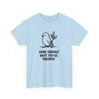 Inspirational Bird T-Shirt — "Grow Through What You Go Through" Motivational Tee