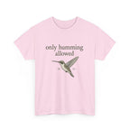 Hummingbird Tee — "only humming allowed" Vintage Bird Graphic Shirt