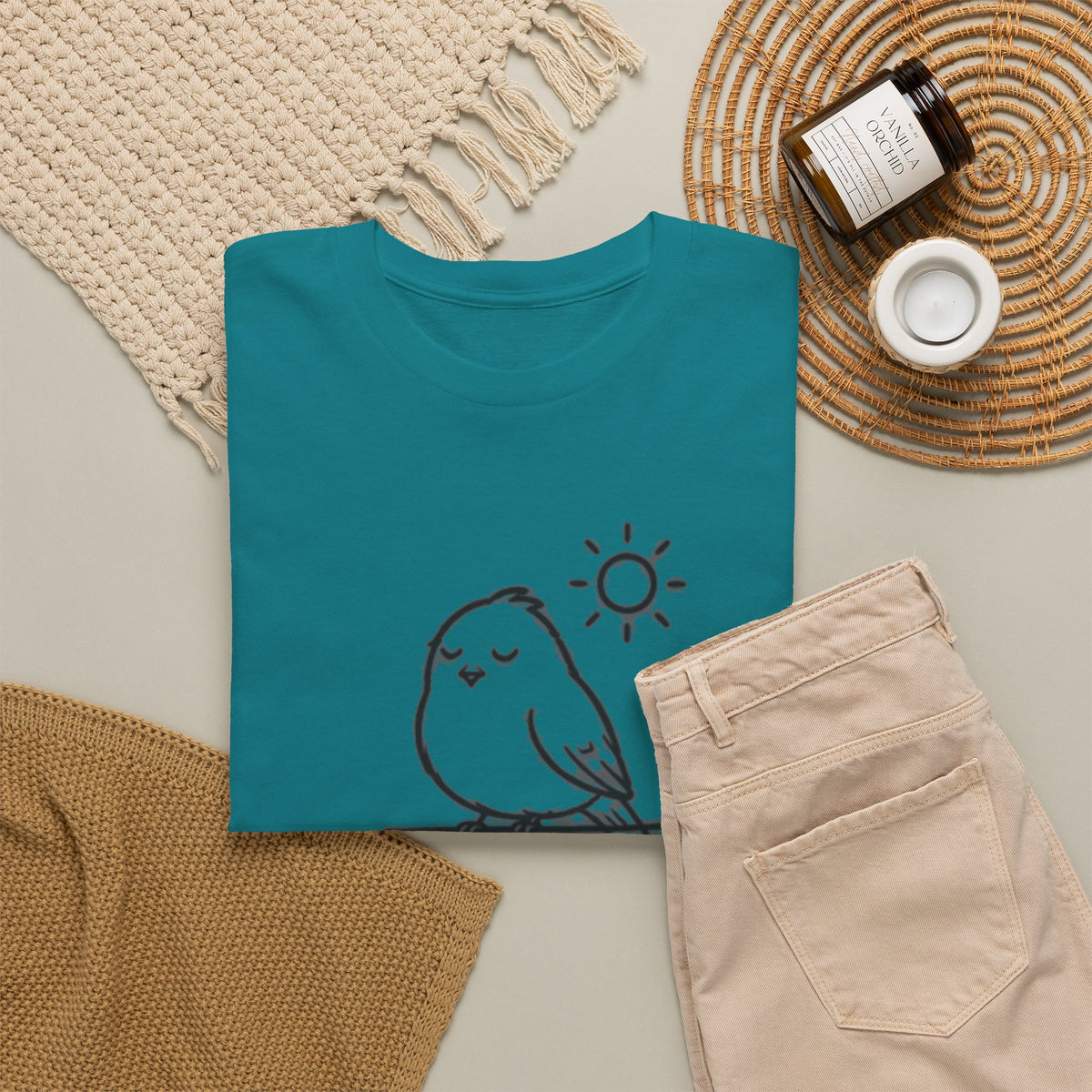 Choose Joy T-Shirt — Cute Bird 'Peck Negativity' Graphic Tee
