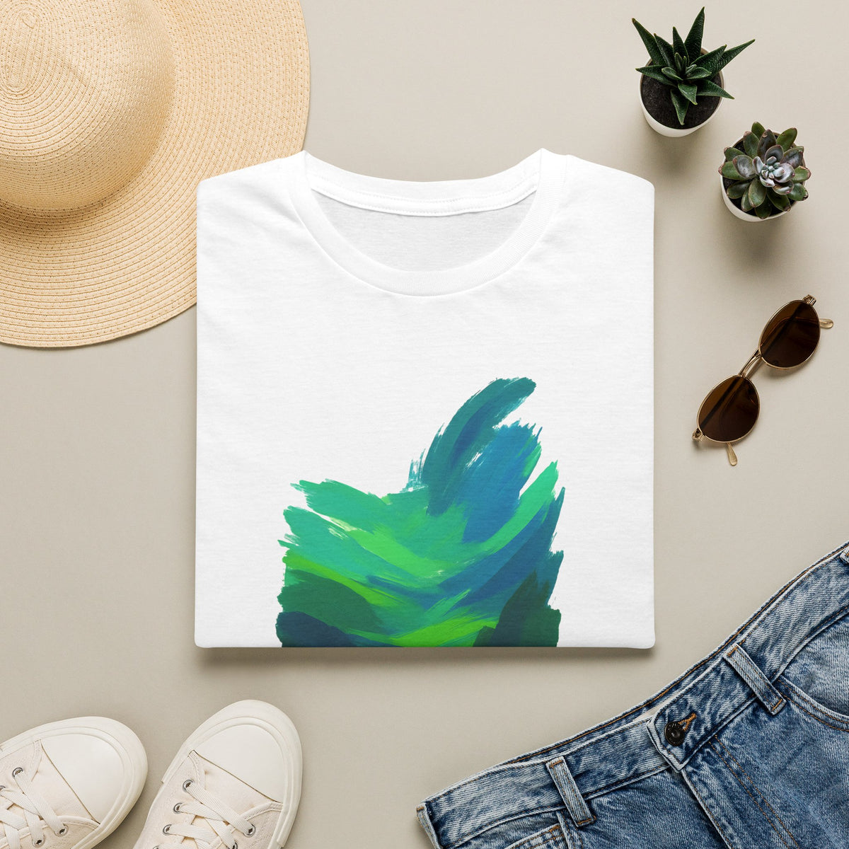 Abstract Green Landscape T-Shirt