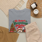 Recycling Plastics Cat Christmas T-Shirt