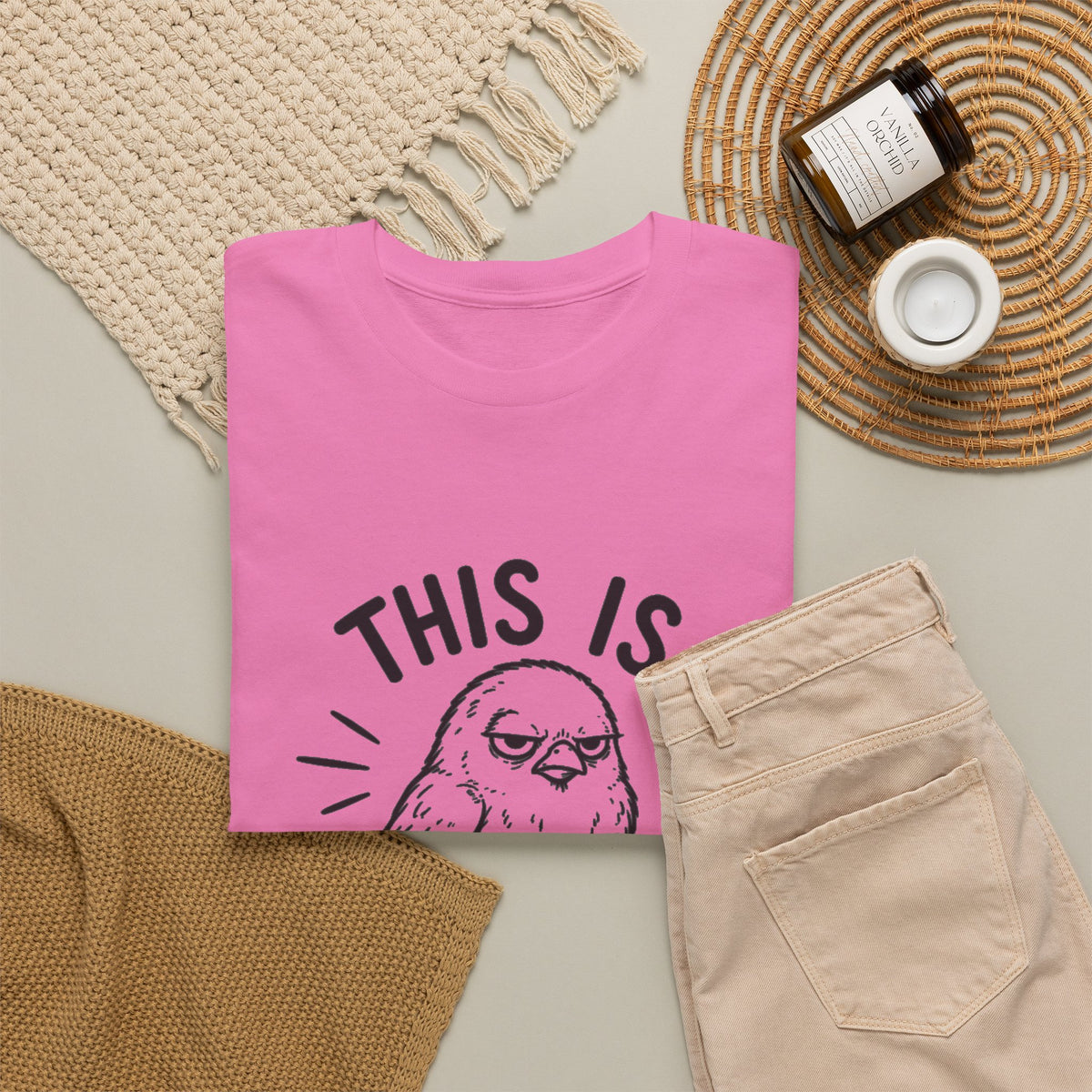 This Is For The Birds T-Shirt — Funny Grumpy Bird Illustration Tee