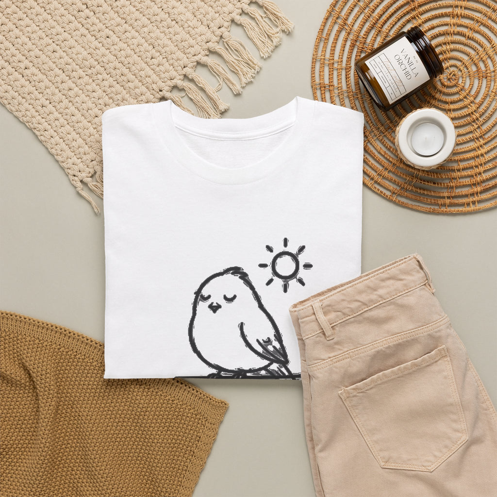 Choose Joy T-Shirt — Cute Bird 'Peck Negativity' Graphic Tee