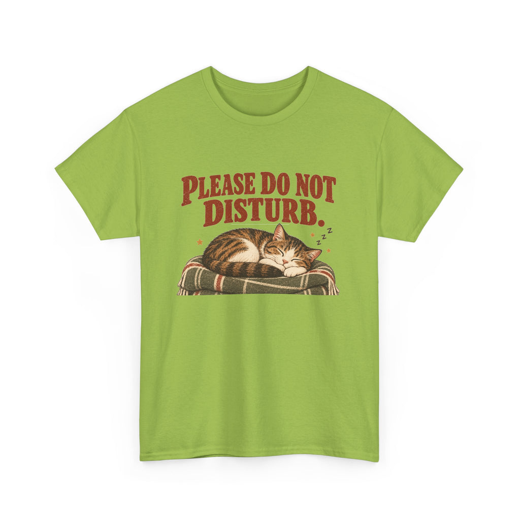 Please Do Not Disturb Cat T-Shirt — Cute Sleeping Cat Tee for Cat Lovers
