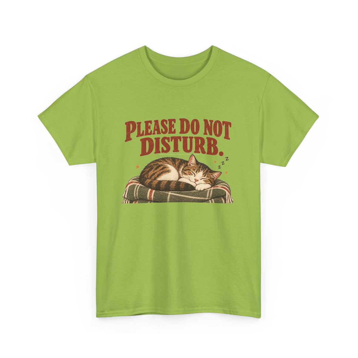 Please Do Not Disturb Cat T-Shirt — Cute Sleeping Cat Tee for Cat Lovers