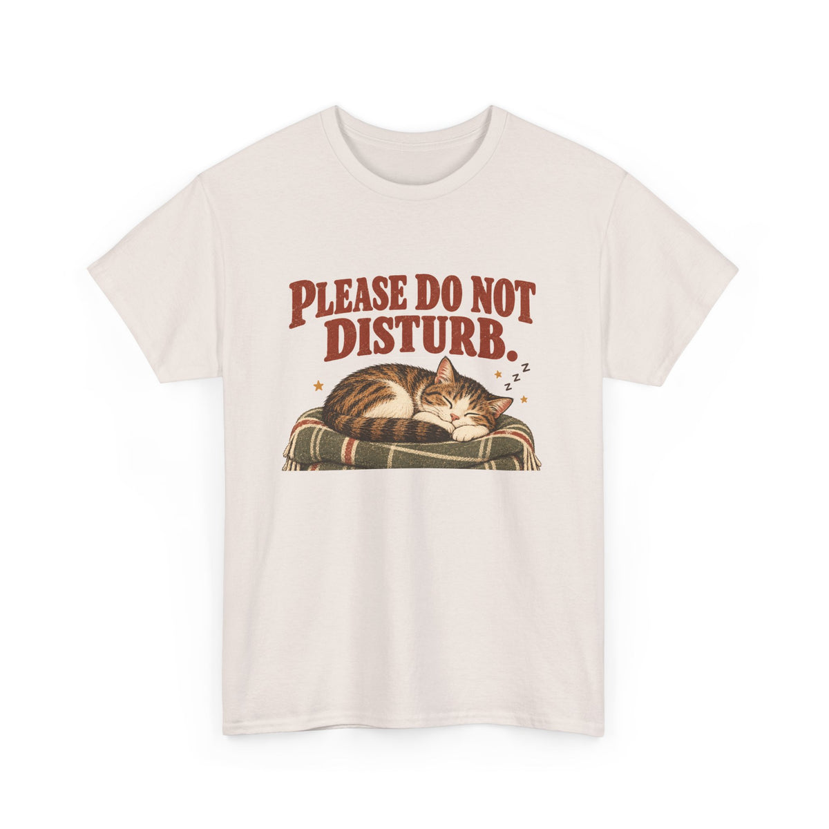 Please Do Not Disturb Cat T-Shirt — Cute Sleeping Cat Tee for Cat Lovers