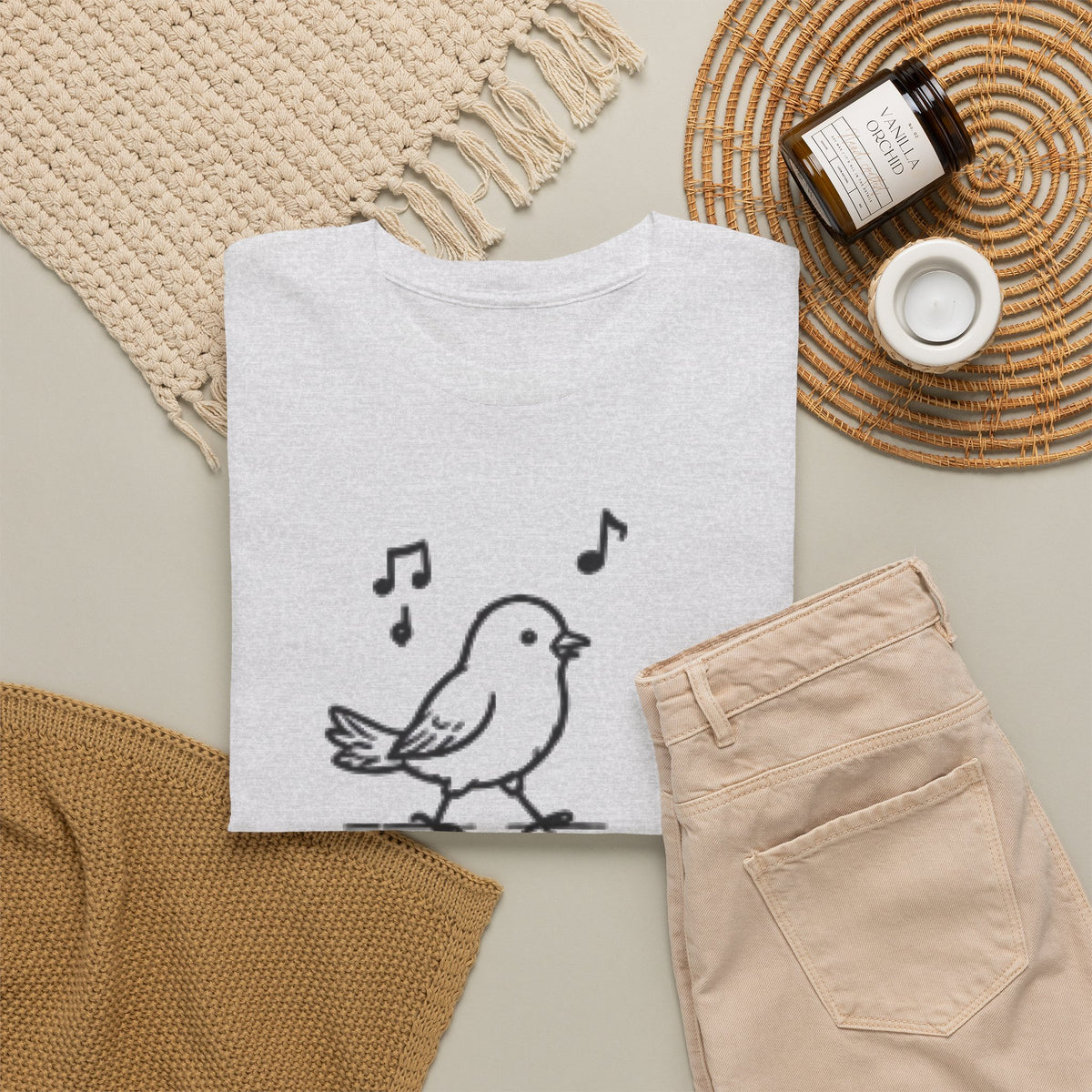 Bird Graphic Tee — "Good Days Are For Chirping" Cute Positive T-Shirt