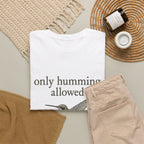 Hummingbird Tee — "only humming allowed" Vintage Bird Graphic Shirt